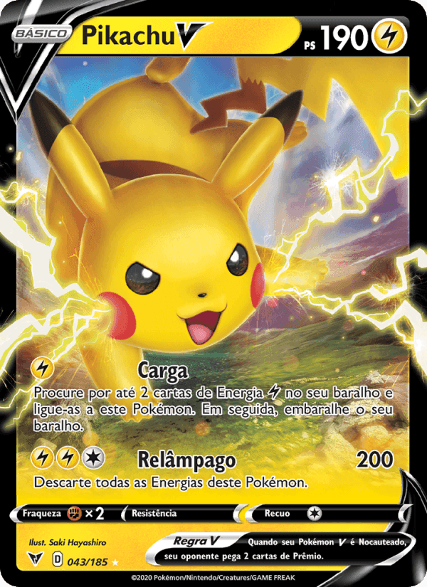 Pikachu V, carta 43 de Voltagem Vívida