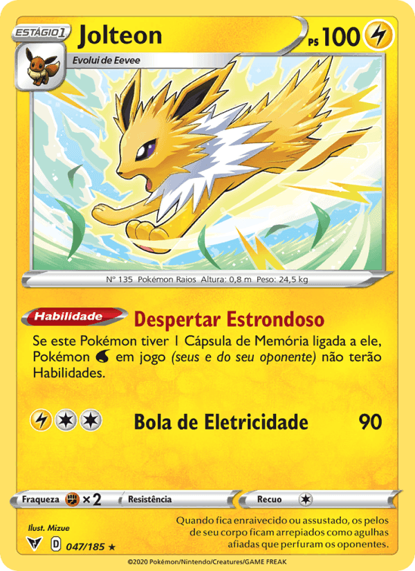 Jolteon, carta 47 de Voltagem Vívida