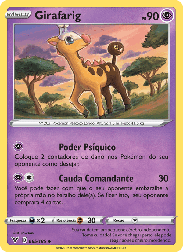 Girafarig, card 65 from Voltagem Vívida