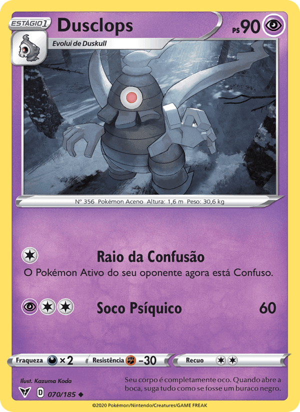 Dusclops, carta 70 de Voltagem Vívida