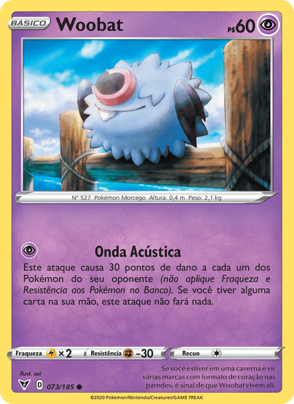 Woobat, card 73 from Voltagem Vívida