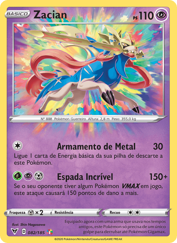 Zacian, card 82 from Voltagem Vívida