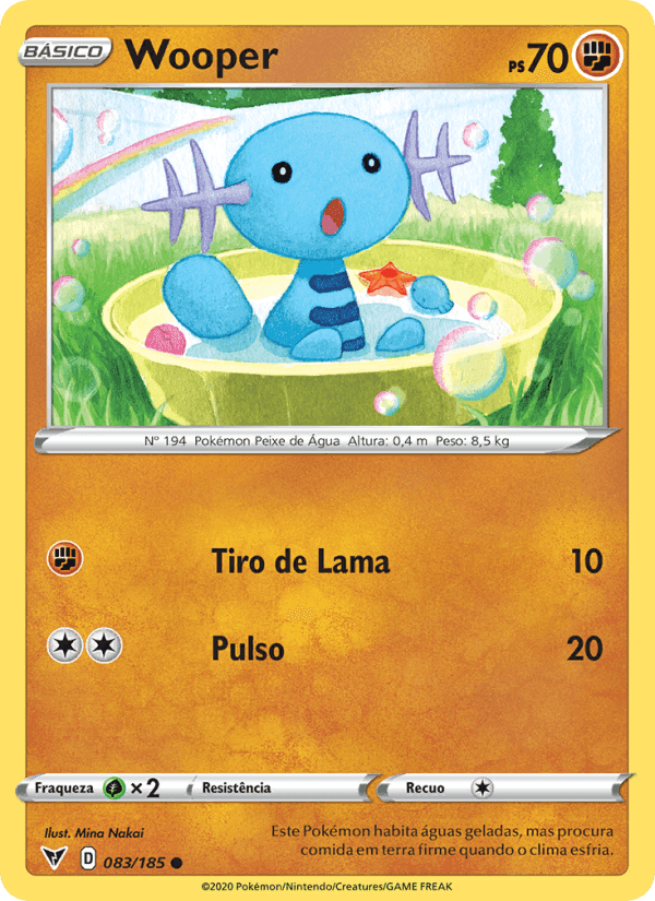 Wooper, card 83 from Voltagem Vívida