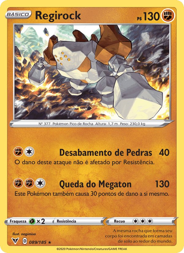 Regirock, card 89 from Voltagem Vívida