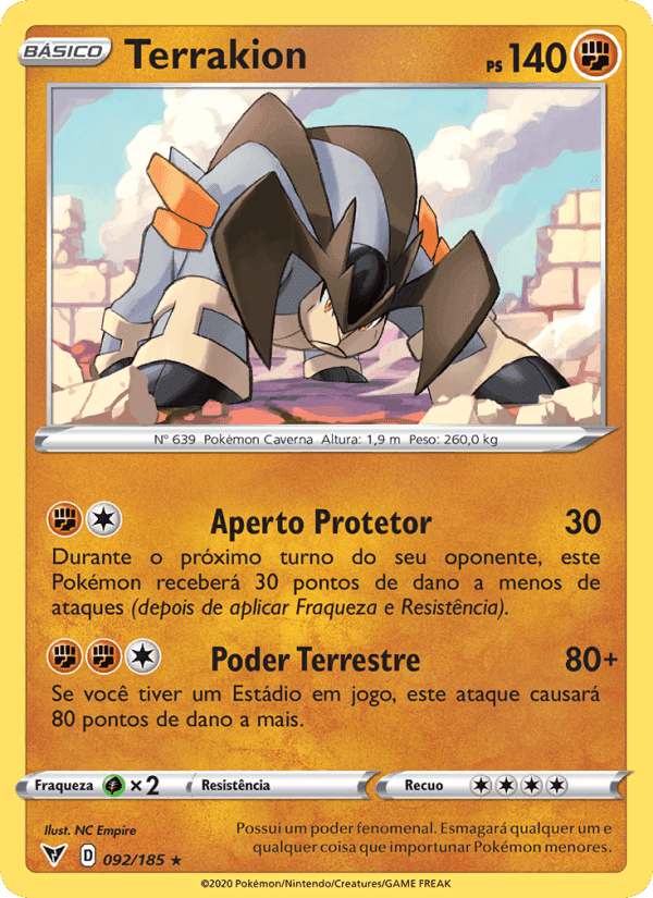 Terrakion, carta 92 de Voltagem Vívida