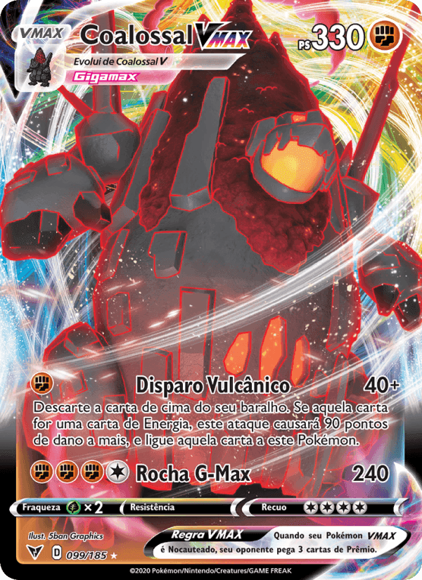 Coalossal VMAX, card 99 from Voltagem Vívida