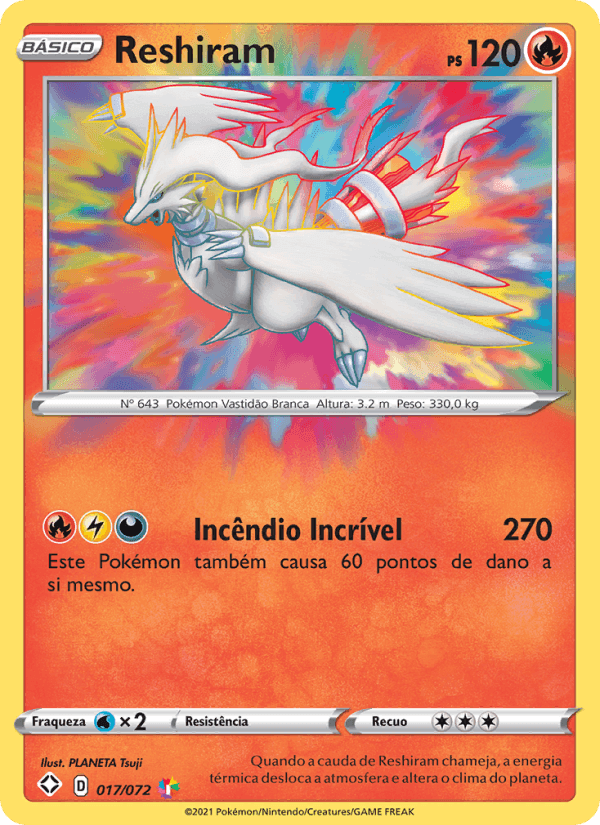 Reshiram, carte 17 de Destinos Brilhantes