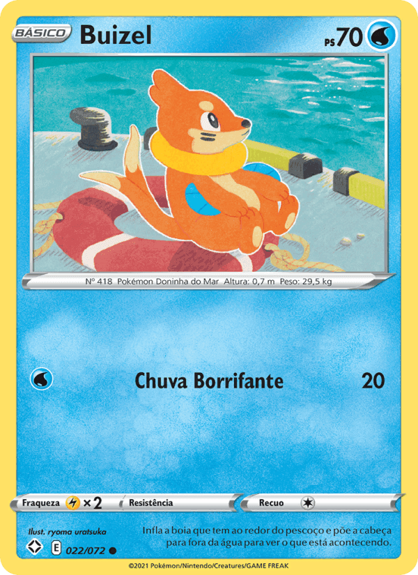Buizel, carte 22 de Destinos Brilhantes