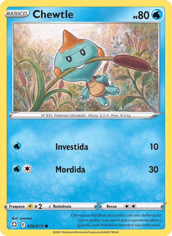 Chewtle, carte 26 de Destinos Brilhantes