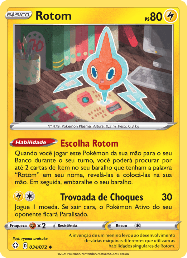 Rotom, carte 34 de Destinos Brilhantes