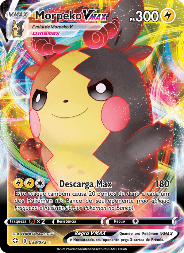Morpeko VMAX, card 38 from Destinos Brilhantes