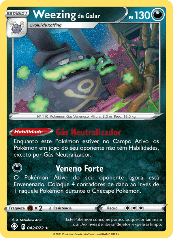 Weezing de Galar, carta 42 di Destinos Brilhantes