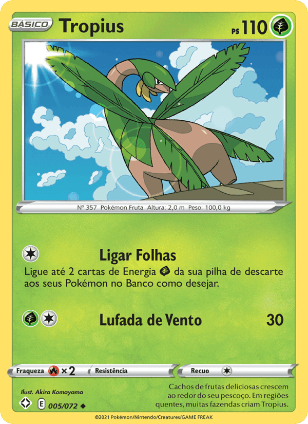 Tropius, carta 5 de Destinos Brilhantes 