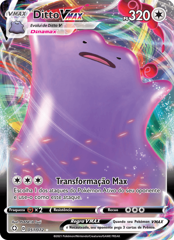 Ditto VMAX, card 51 from Destinos Brilhantes