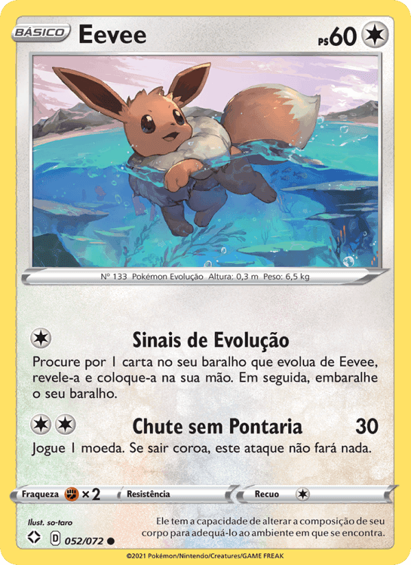 Eevee, carte 52 de Destinos Brilhantes