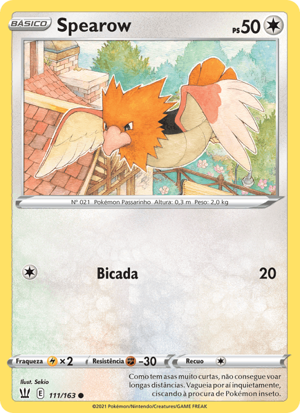 Spearow, carta 111 de Estilos de Batalha