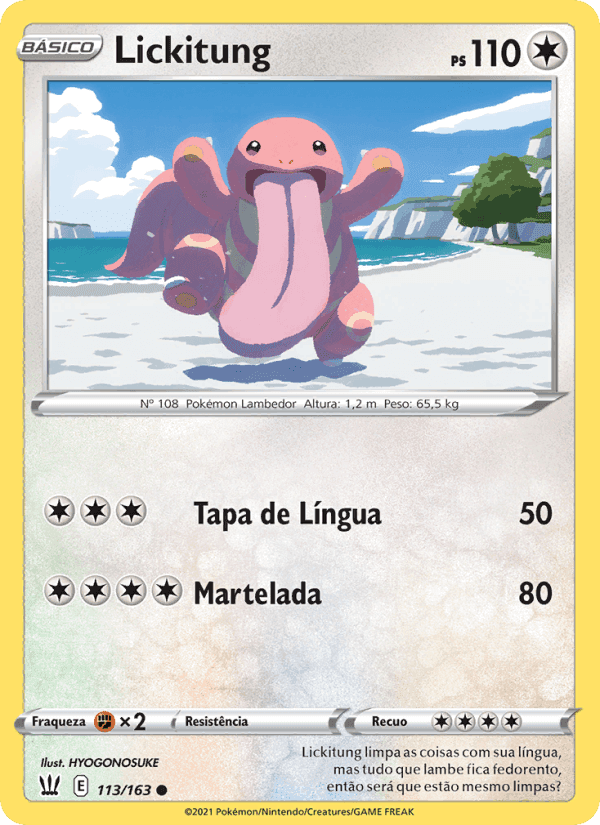 Lickitung, carta 113 de Estilos de Batalha