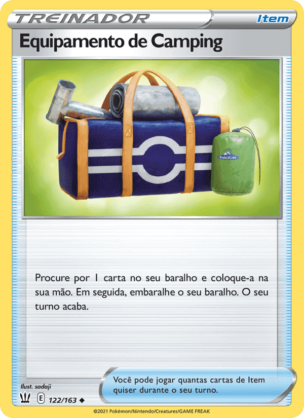 Equipamento de Camping, carta 122 de Estilos de Batalha