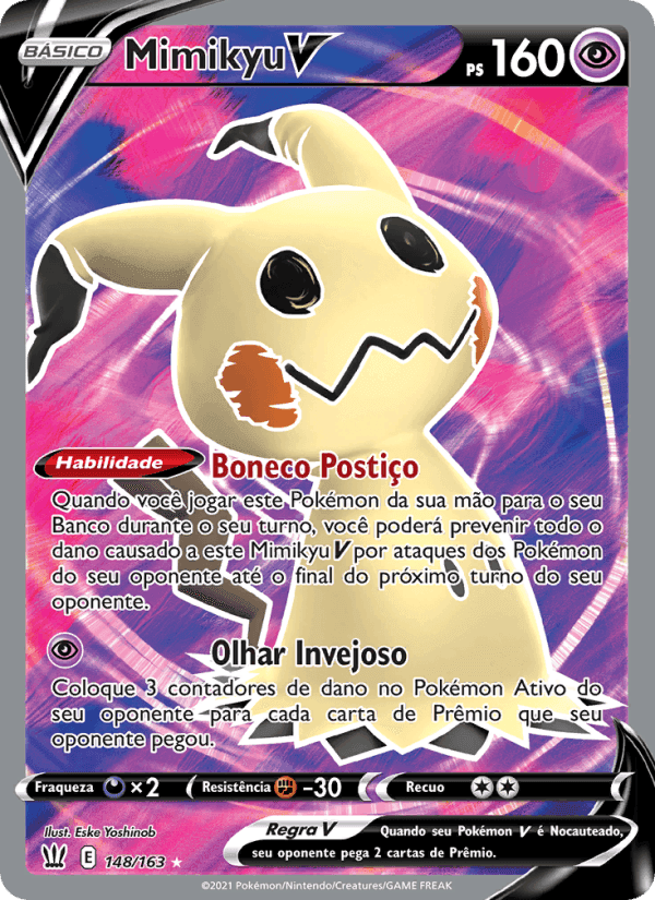 Mimikyu V, card 148 from Estilos de Batalha