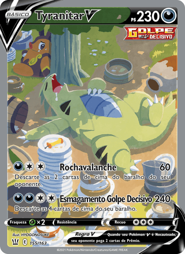 Tyranitar V, carte 155 de Estilos de Batalha