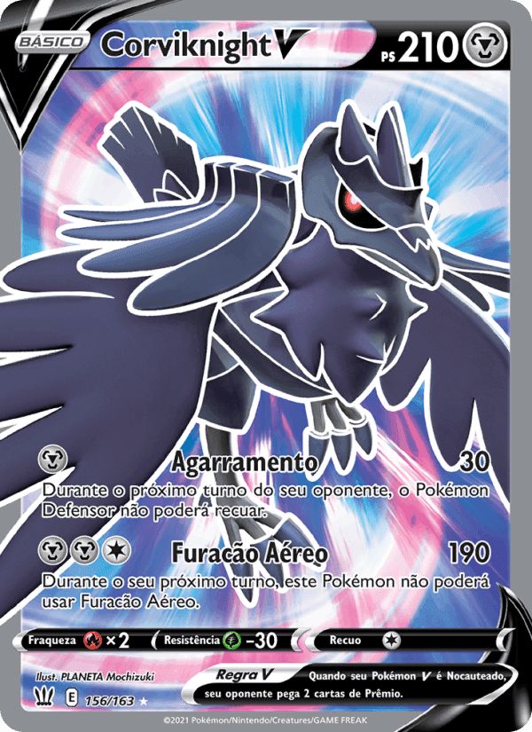 Corviknight V, card 156 from Estilos de Batalha