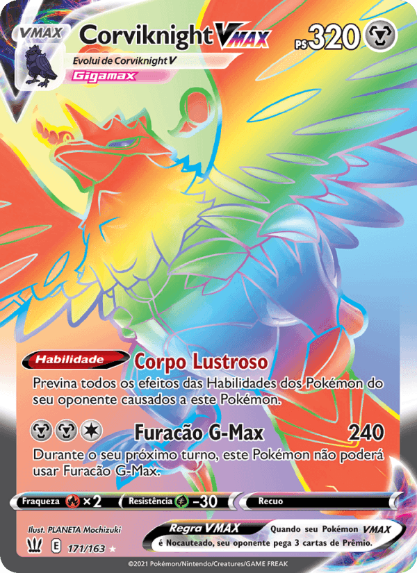 Corviknight VMAX, carta 171 de Estilos de Batalha