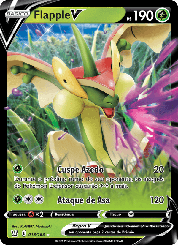 Flapple V, card 18 from Estilos de Batalha