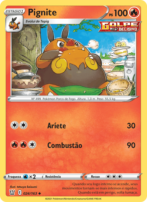 Pignite, card 24 from Estilos de Batalha