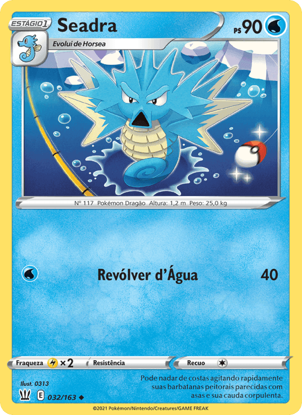 Seadra, card 32 from Estilos de Batalha