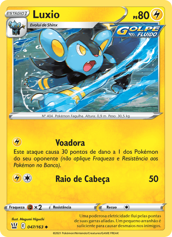 Luxio, card 47 from Estilos de Batalha