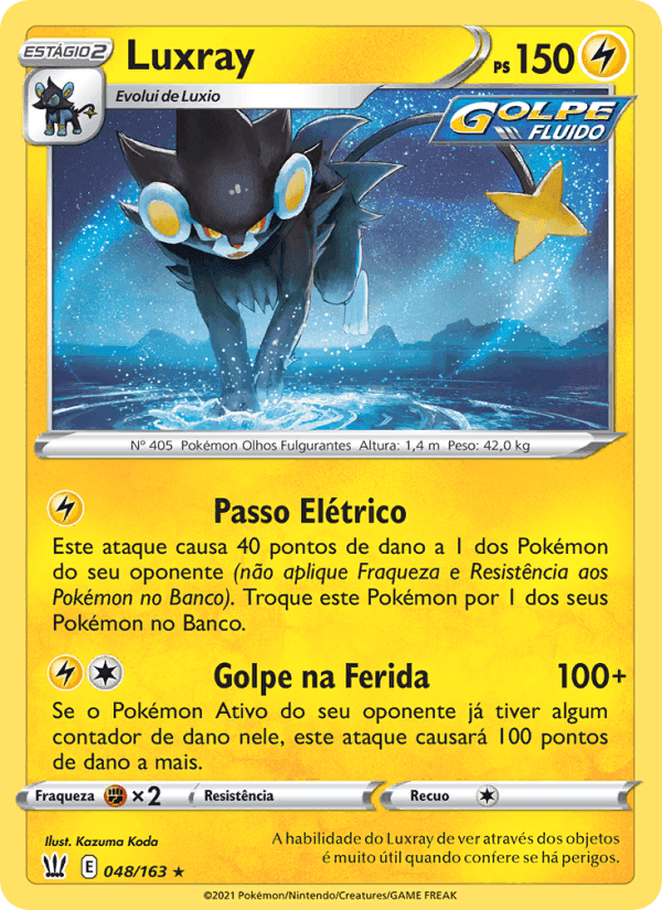 Luxray, carta 48 de Estilos de Batalha