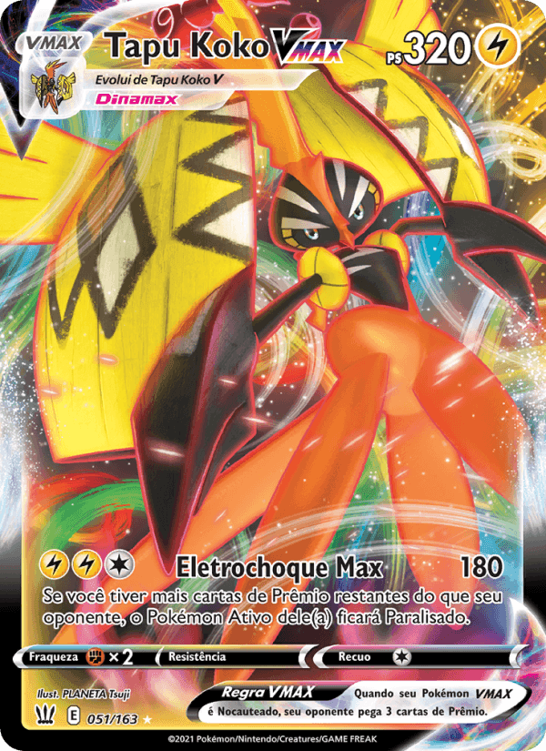 Tapu Koko VMAX, carta 51 de Estilos de Batalha