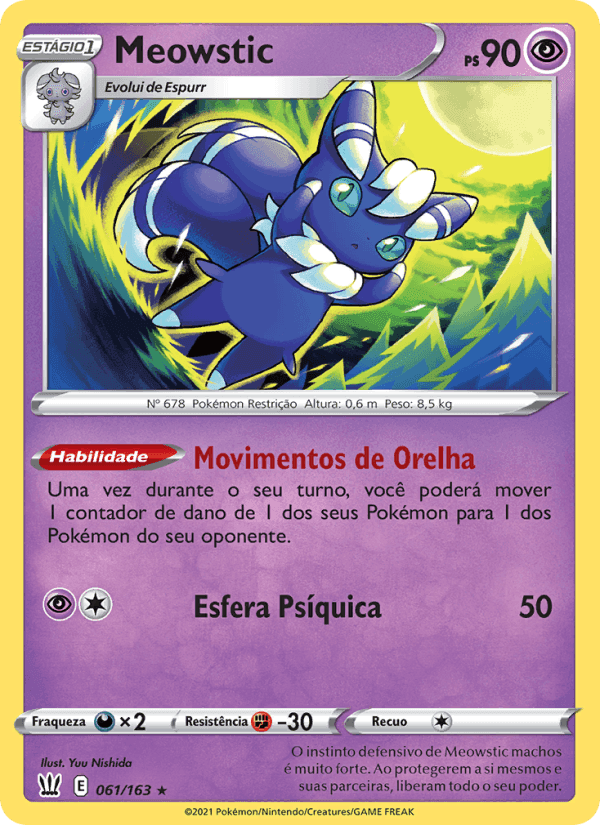 Meowstic, carta 61 de Estilos de Batalha