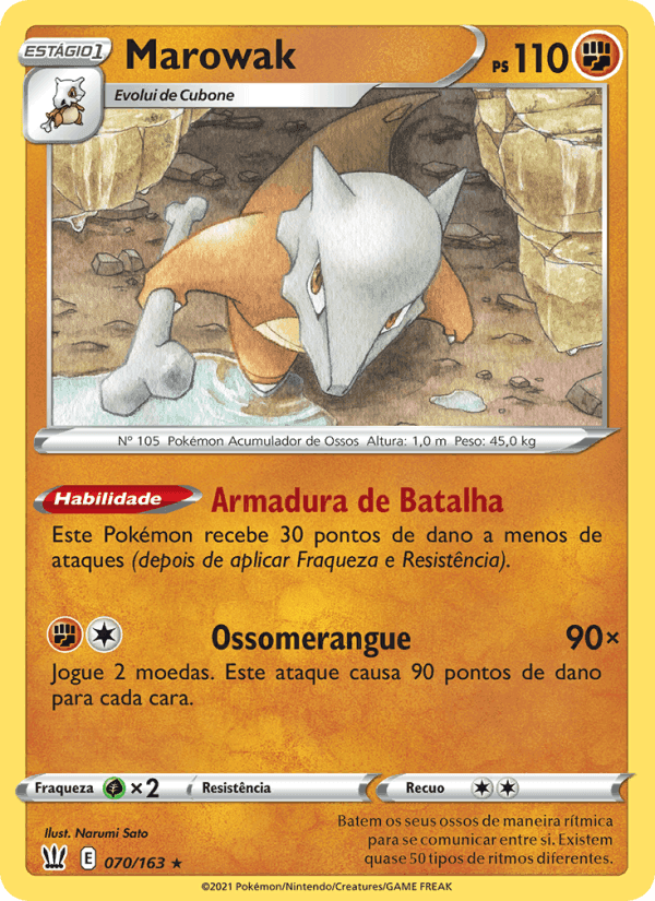 Marowak, carta 70 de Estilos de Batalha