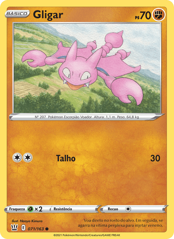 Gligar, card 71 from Estilos de Batalha