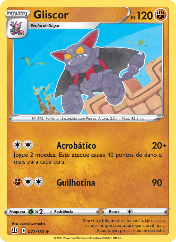 Gliscor, card 72 from Estilos de Batalha