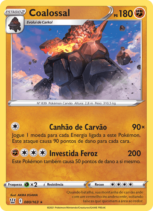 Coalossal, carta 80 de Estilos de Batalha