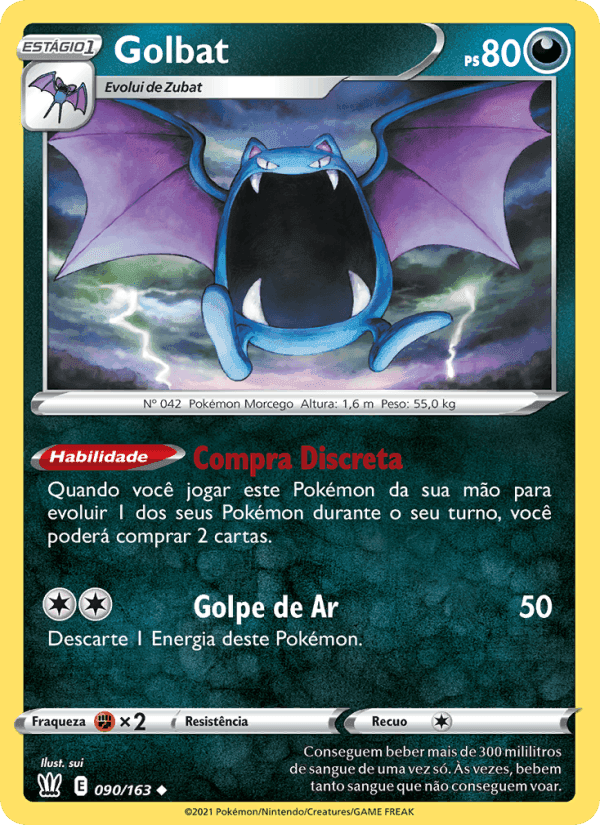 Golbat, carta 90 di Estilos de Batalha