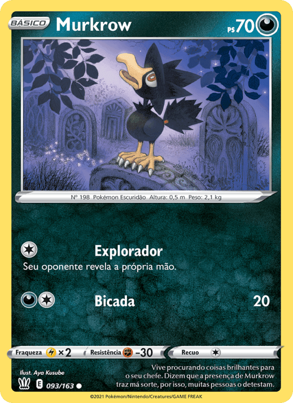 Murkrow, carta 93 de Estilos de Batalha