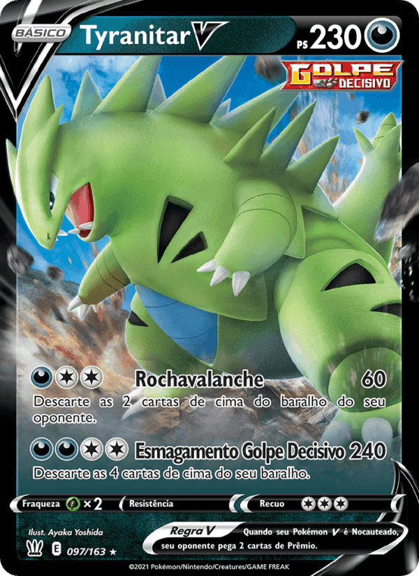 Tyranitar V, carta 97 de Estilos de Batalha