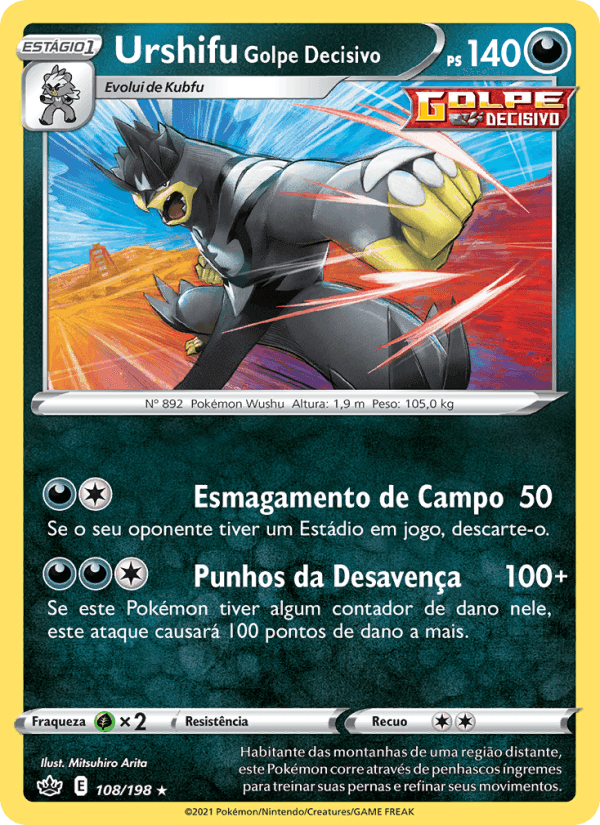 Urshifu Golpe Decisivo, carta 108 de Reinado Arrepiante