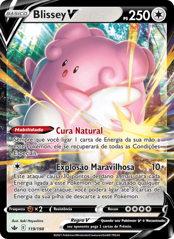 Blissey V, card 119 from Reinado Arrepiante