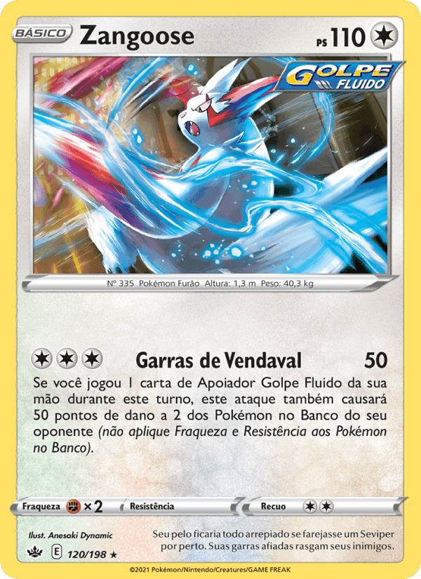 Zangoose, card 120 from Reinado Arrepiante