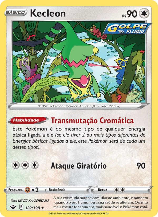 Kecleon, carta 122 di Reinado Arrepiante