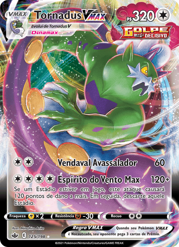 Tornadus VMAX, card 125 from Reinado Arrepiante