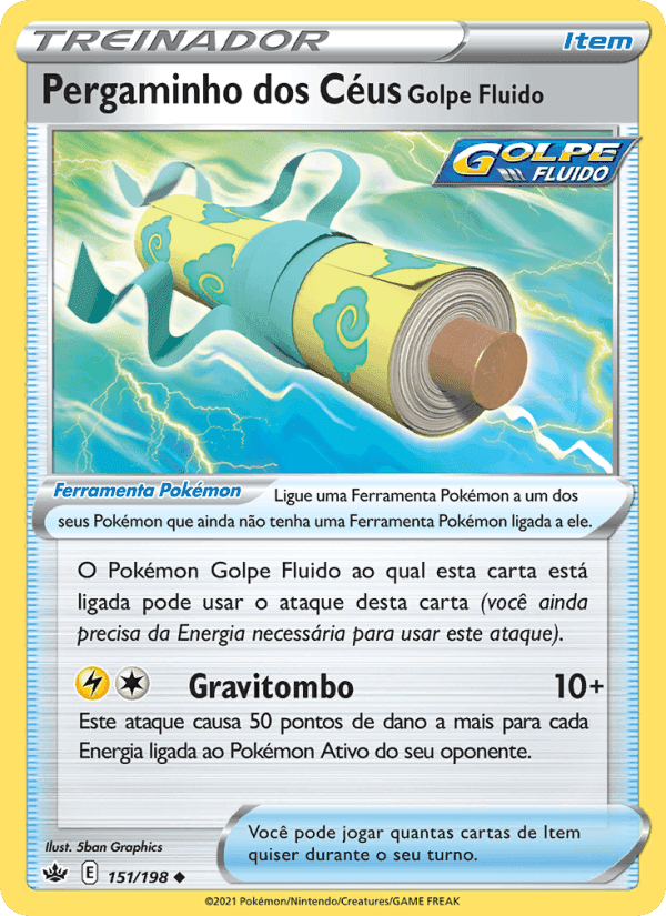 Pergaminho dos Céus Golpe Fluido, card 151 from Reinado Arrepiante