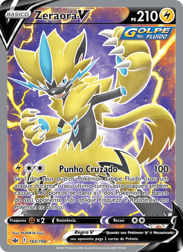 Zeraora V, carta 165 de Reinado Arrepiante