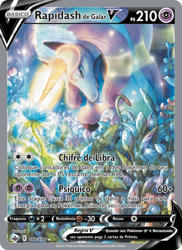 Rapidash de Galar V, carte 168 de Reinado Arrepiante