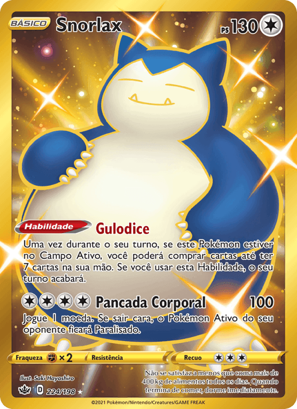 Snorlax, carta 224 de Reinado Arrepiante