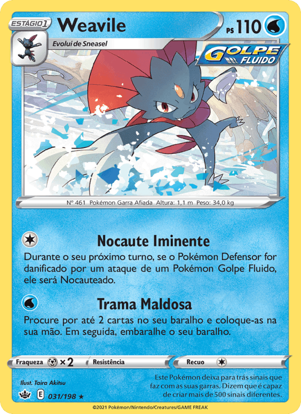 Weavile, carta 31 di Reinado Arrepiante